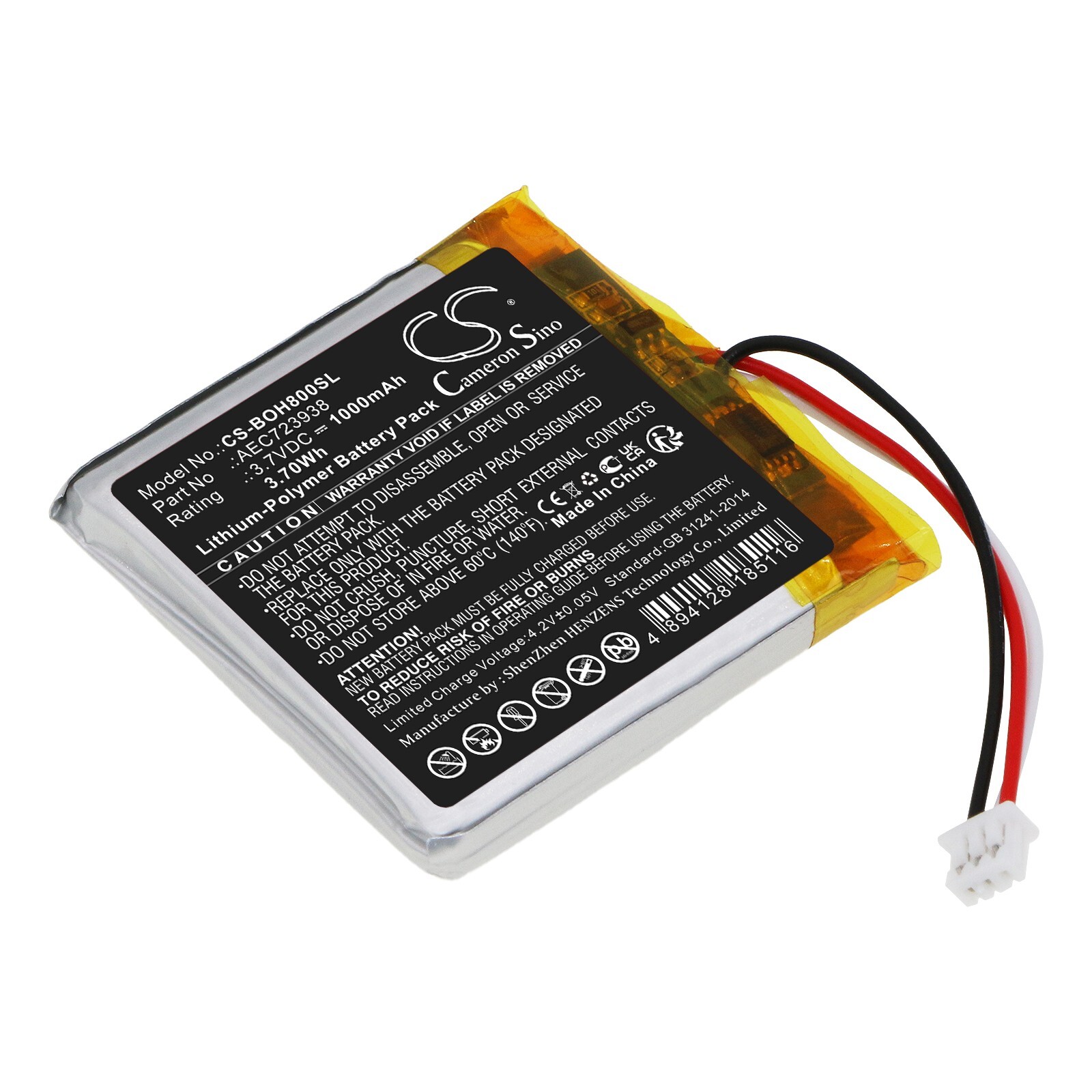 BATTERIE 1000mAh AEC723938 For Bang & Olufsen Beoplay H8i, H9 3rd Generation