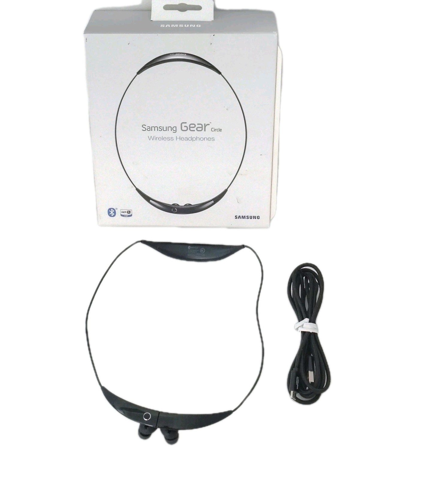 Samsung Gear Circle Wireless Headphones Necklace Black Bluetooth SM-R130 Workout