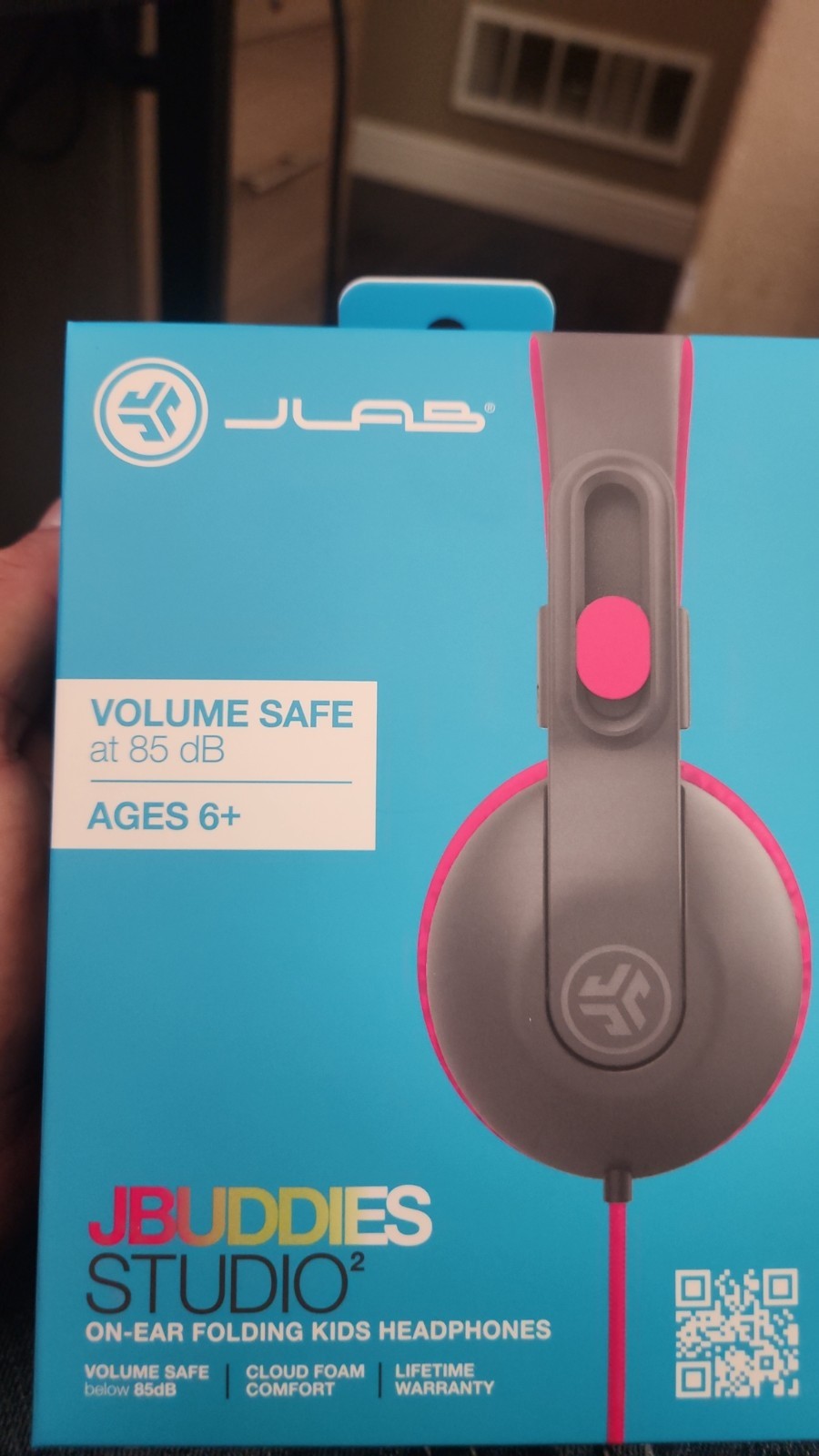 JLAB JBuddies Kids On-Ear Folding Kids Headphones – Pink New in Sealed Box