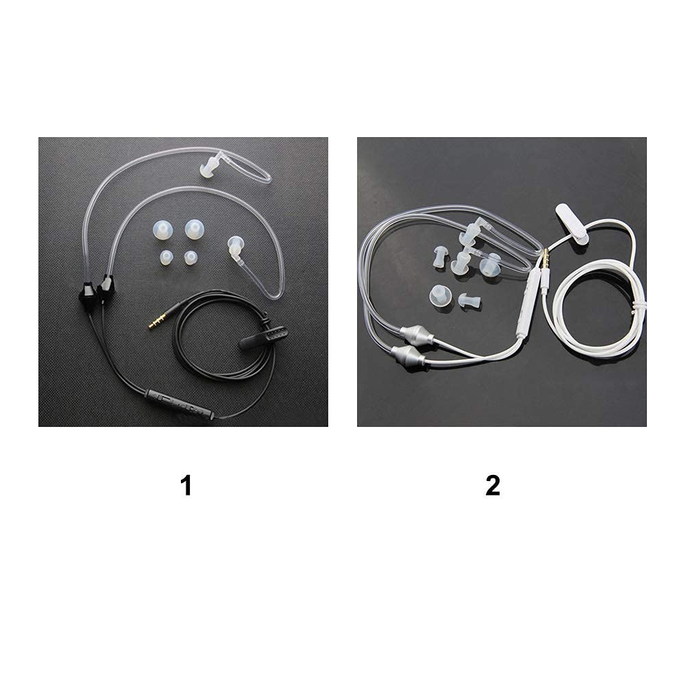 Anti Radiation Air Tube Stereo Ear Headphones In Ear Noise Cancelling Earbuds