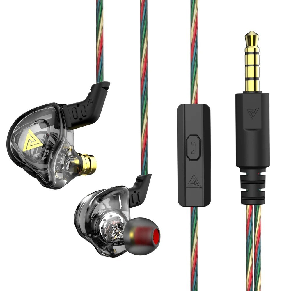 QKZ AK6 Wired In Ear Earphones with Mic 3.5mm Stereo Bass Headphones