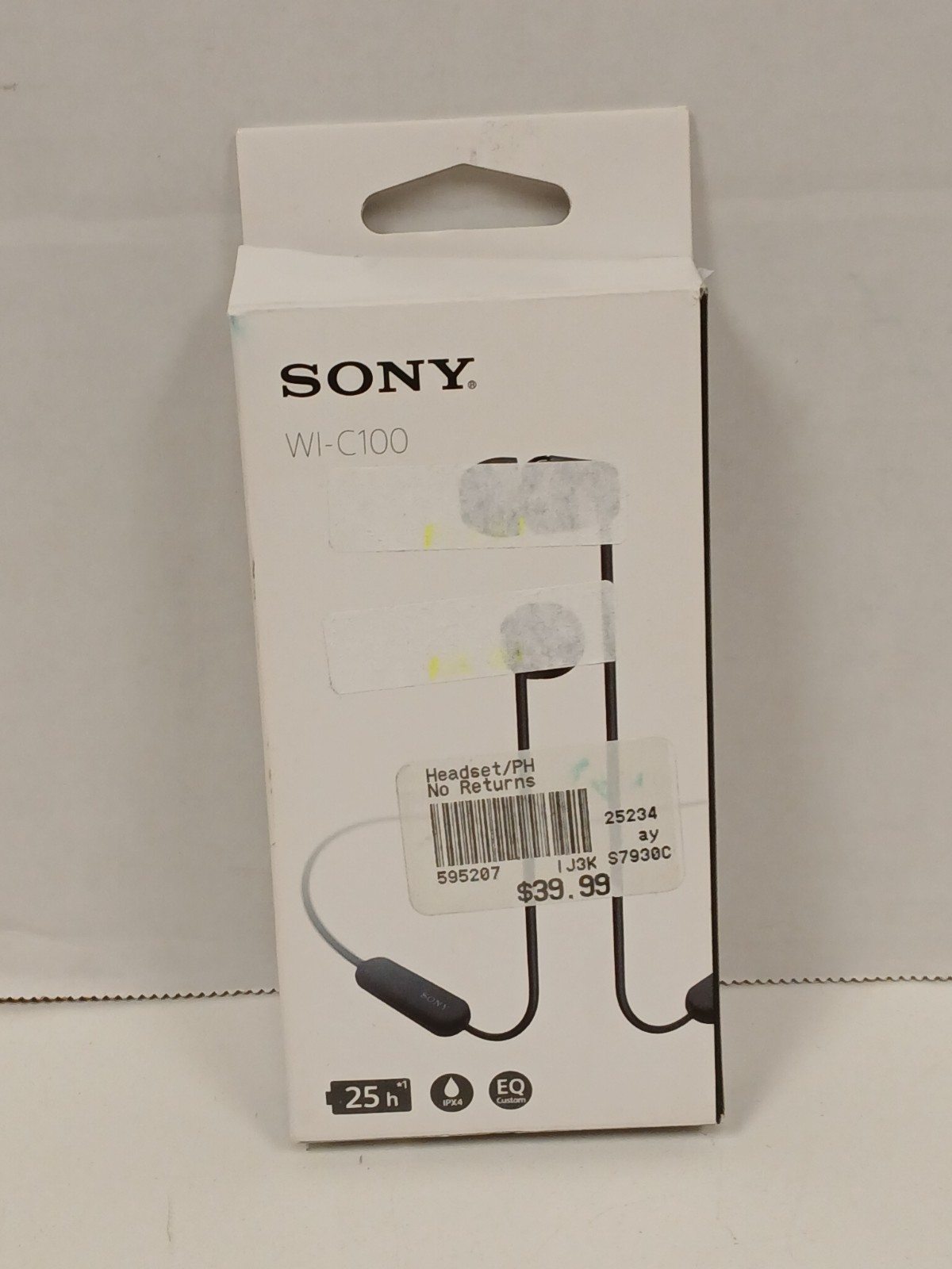 Sony WI-C100 Wireless In-Ear Headphones, Black