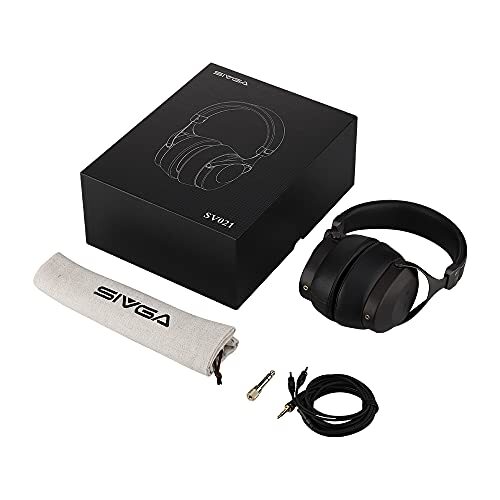 SIVGA SV021 Classic Zebrano Wooden Closed-Back Wired Over-Ear Headphones