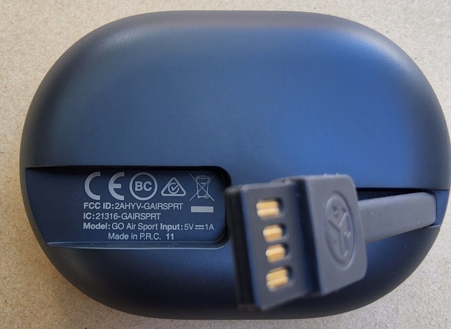 JLAB “GO AIR Sport” AUDIO TRUE WIRELESS “BASE CHARGER ONLY” BLACK BASE.