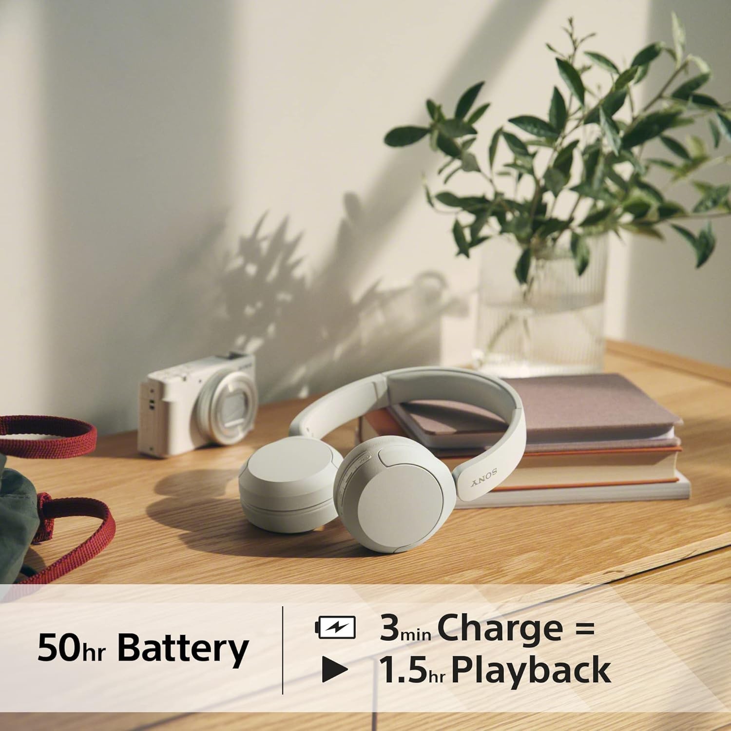 Sony WH-CH520 Wireless Bluetooth Headphones – up to 50 Hours Battery Life with Q
