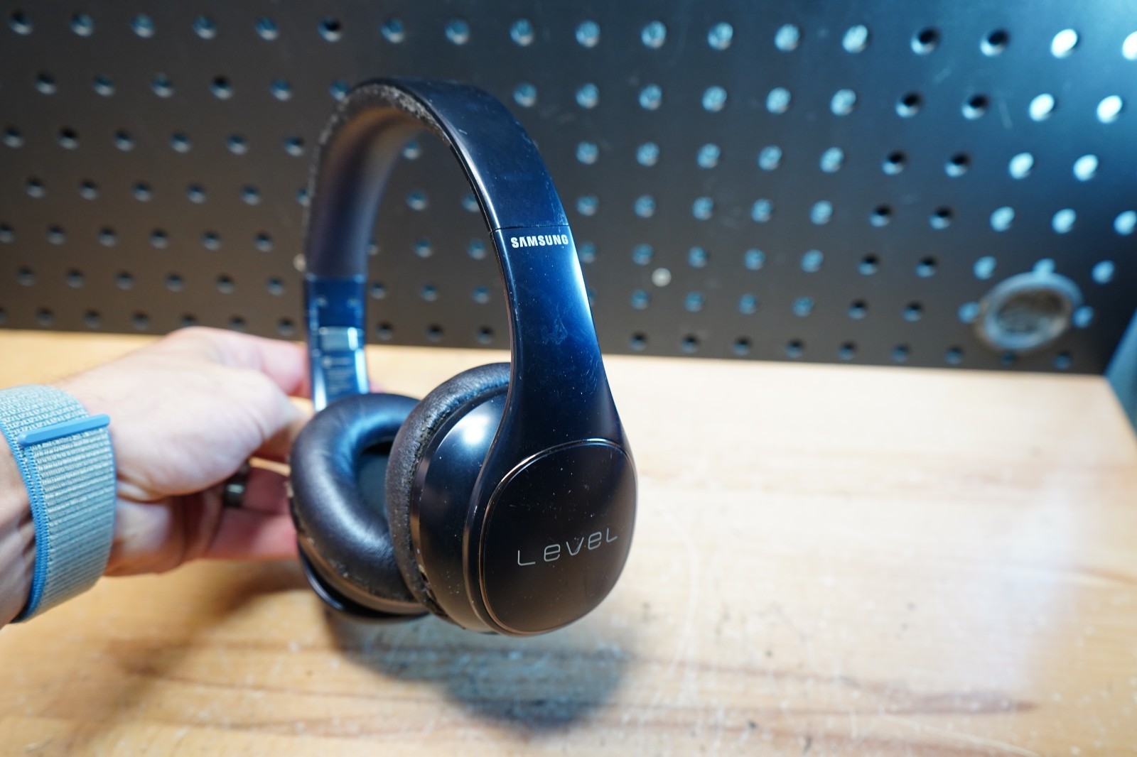 (E) Samsung Level On EO-PN900 Bluetooth Noise Cancelling Headphones Blue