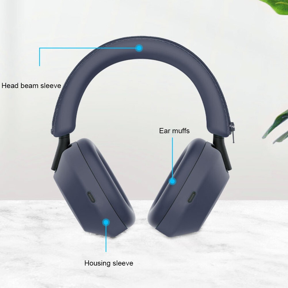 Soft Silicone Sweat Cover for Sony WH1000XM6 Headphones Sweat Resistant Case