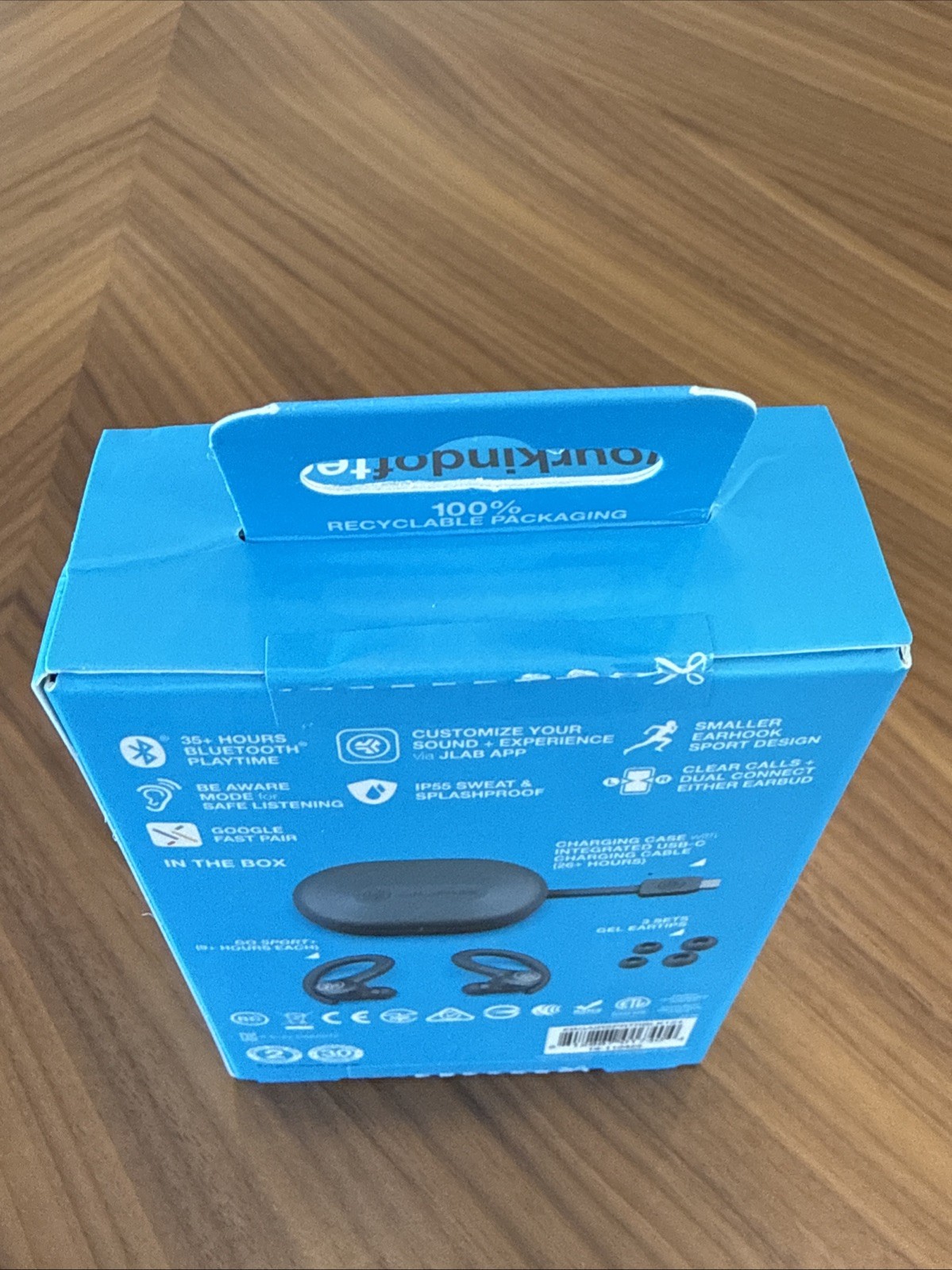 JLab Go Sport+ True Wireless Bluetooth Earbuds Charging Case Graphite Brand New
