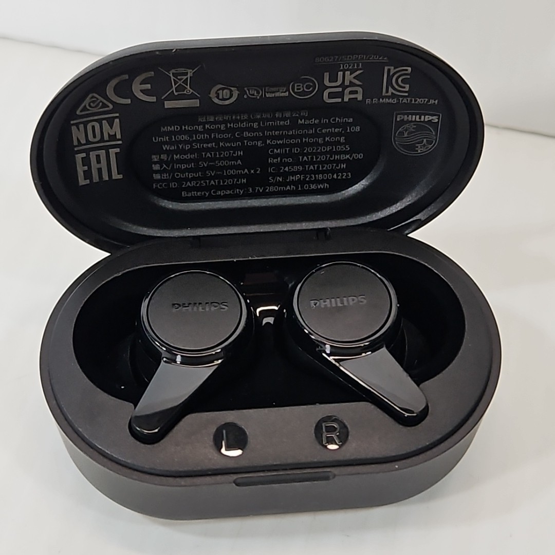 Philips TAT1207JH True Wireless Earbuds w. Mic Bluetooth 5.2 18H Playtime IPX