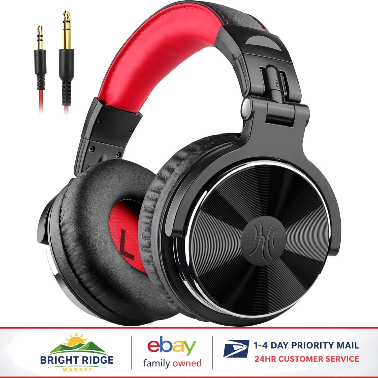 Stereo Headsets with Sound Isolation, Adjustable Headband & Detachable Cable