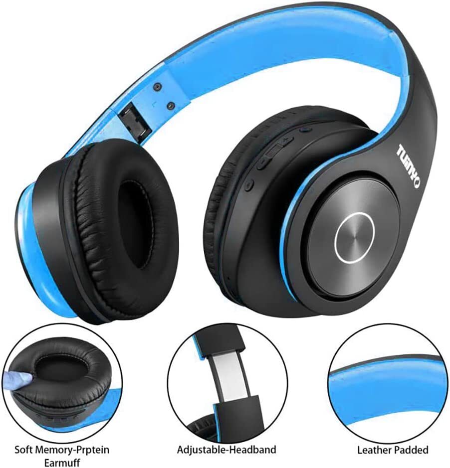 TUINYO Over Ear Wireless Headphones Headset Mic For Samsung Dell HP Asus Acer PC