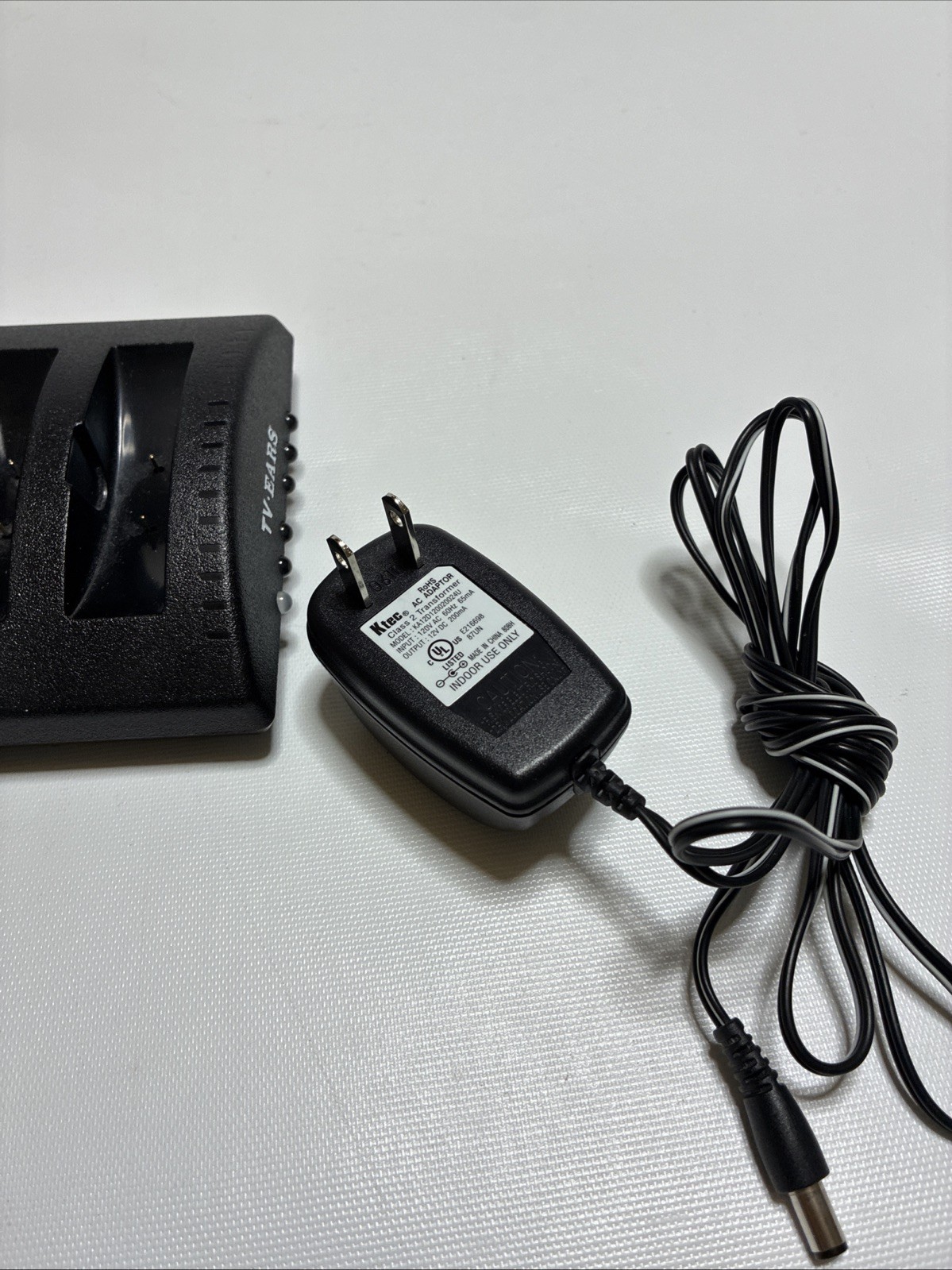 TV Ears Charger Base Power Supply & Audio Cable