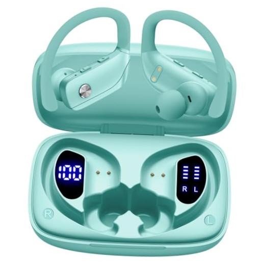 Bluetooth Earbuds – Mint Green – 80H Wireless Bluetooth Headphones – Mint Green