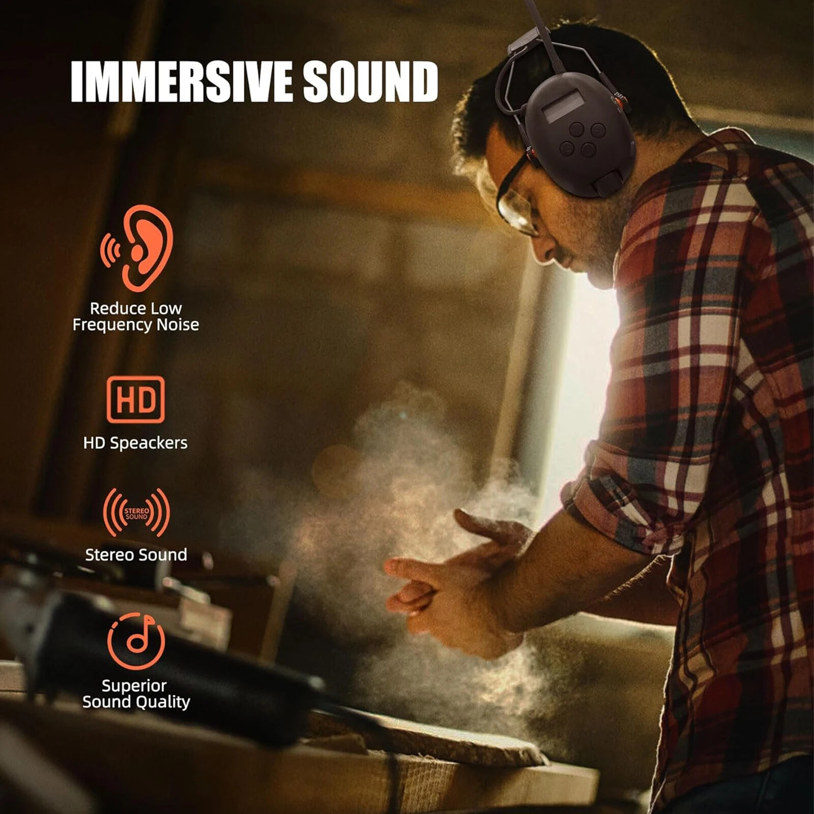 FM Radio Ear Protection Bluetooth Headphones Ear Defenders Ear Muffs Adults