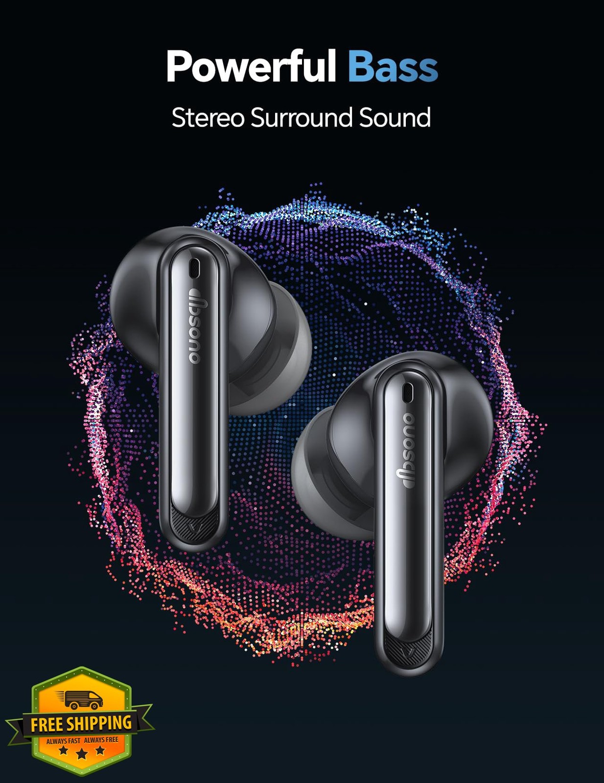 dbsono 13mm drivers Hi-Fi earbuds Black