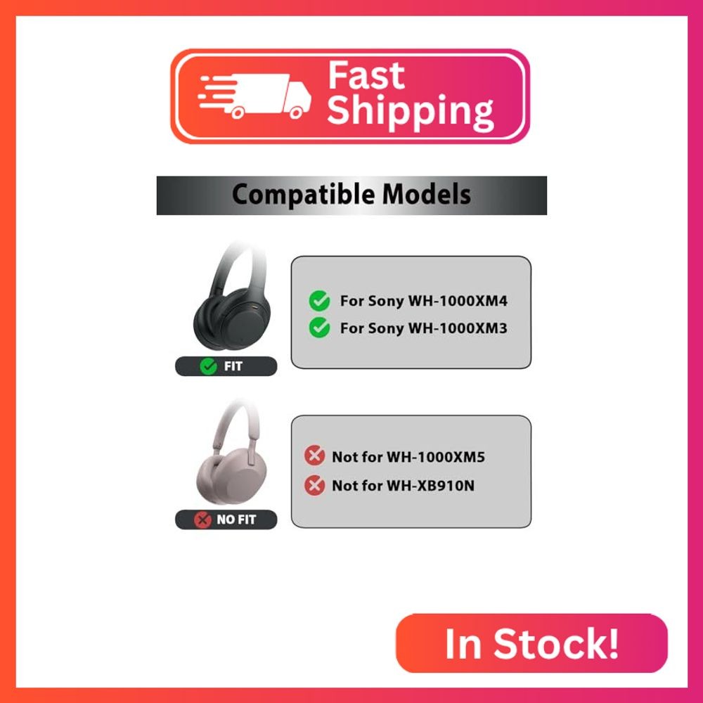 Adhiper 3Sets Silicone Sweat Case Cover for Sony WH-1000XM4 WH-1000XM3 Headphone