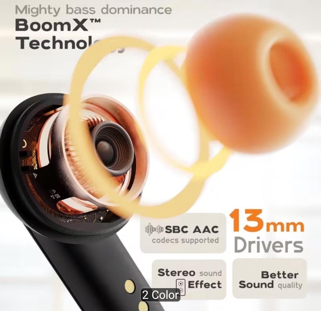 Wireless Earbuds 100 Hours Playtime – ENC Noise Cancelling – 13mm Bass -Touch C.
