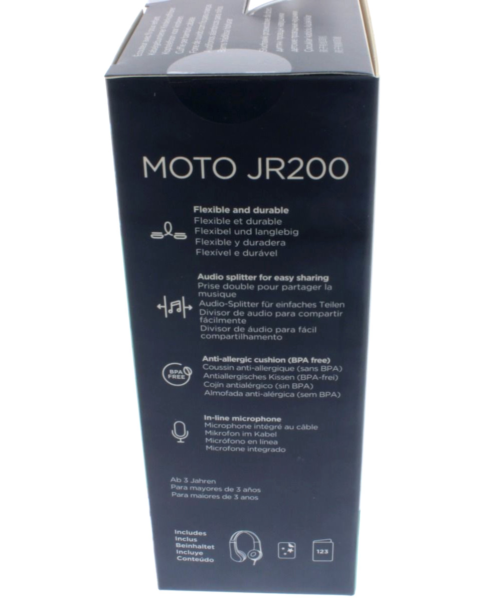 Motorola Sound Moto JR200 Wired Headphones for Kids with Microphone Over Ear Kid