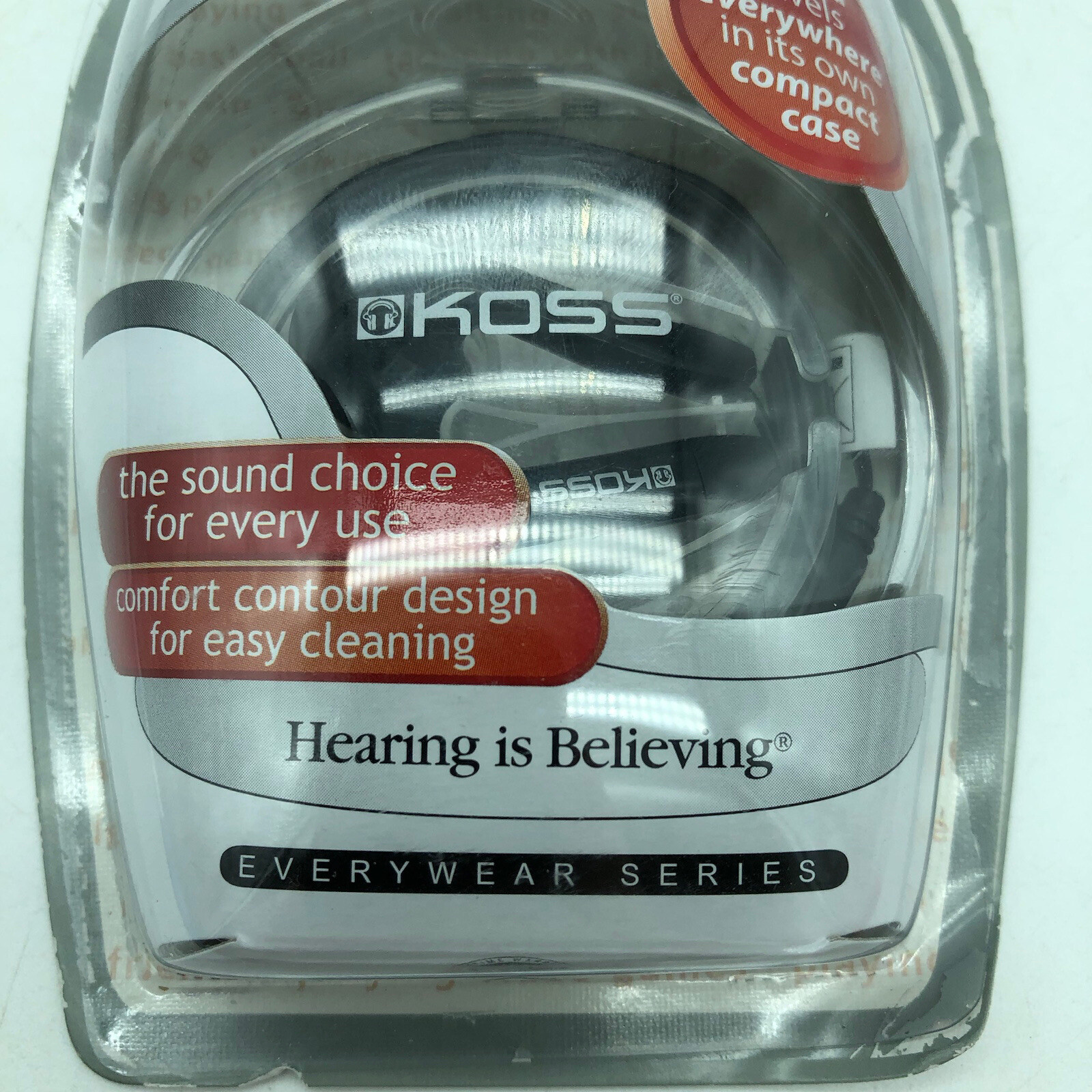 Koss Stealth Earbuds Headphones 3.5mm Travel In Ear CH-6855 Stereophones 4′ Cord