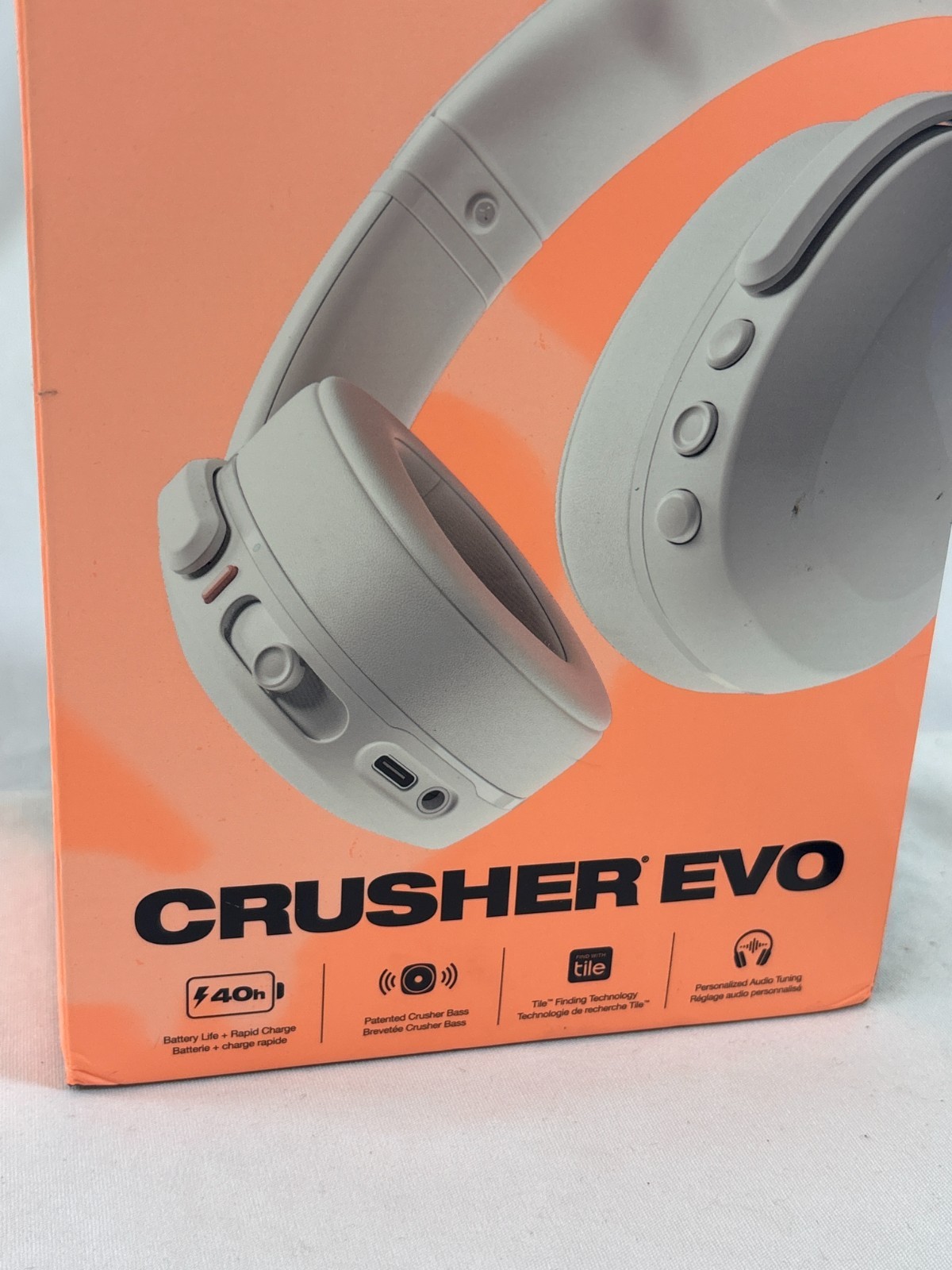 Skullcandy Crusher Evo Bone Wireless Headphones New Unopened Bass Adjustable
