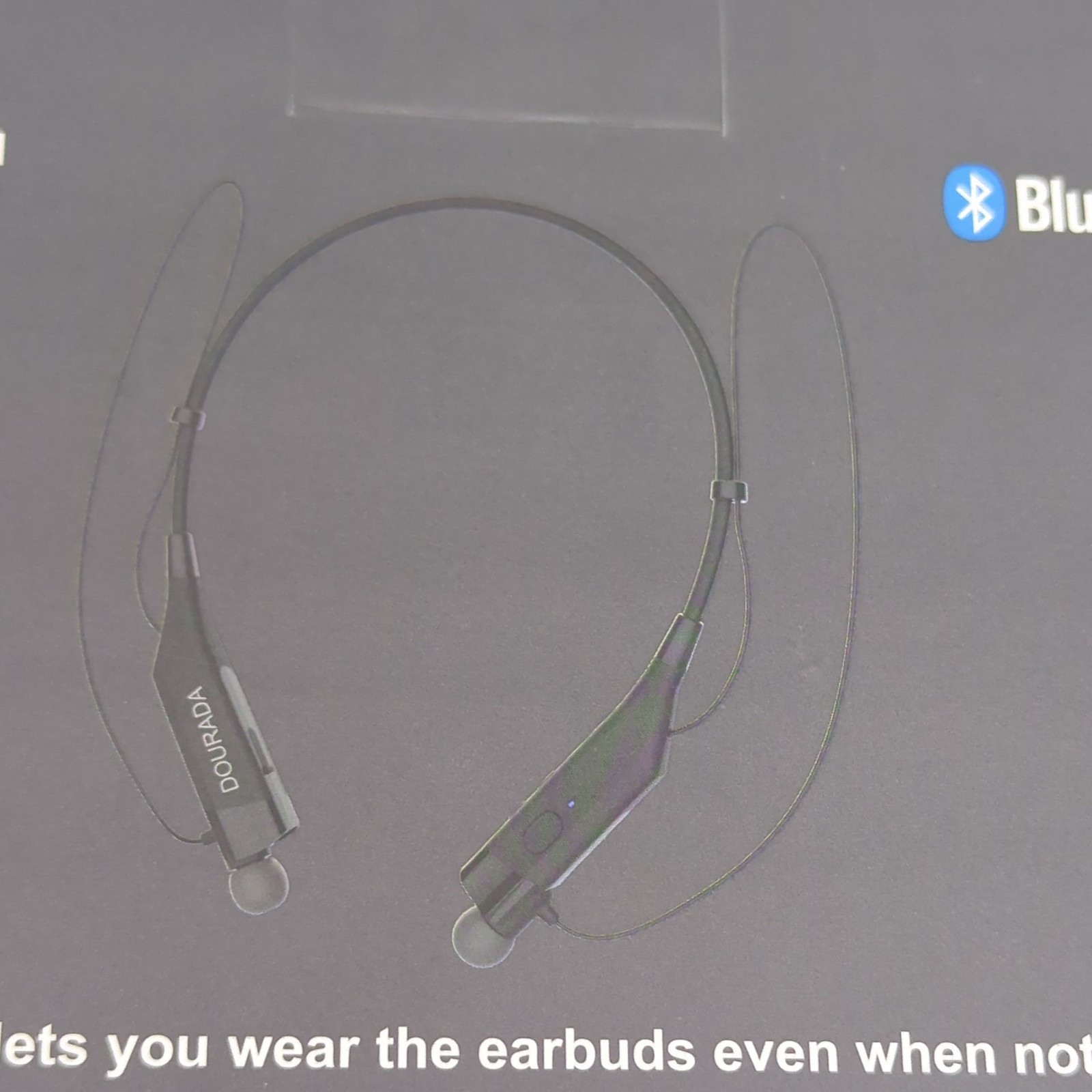Neckband Bluetooth Wireless Earbuds with HD Mic Talk Sport Sweat Hifi Earphones