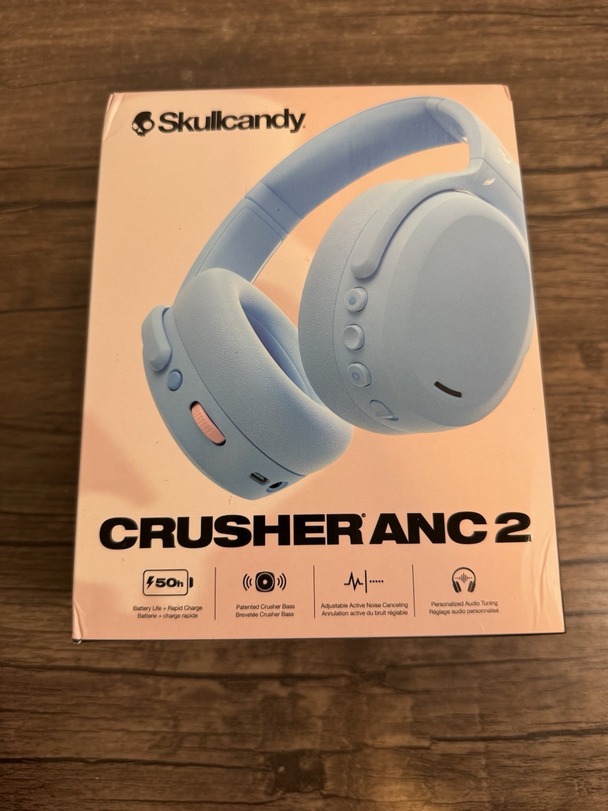 Skullcandy Crusher ANC 2 Hazard Bluetooth Headphones in Preppy Blue New & Sealed