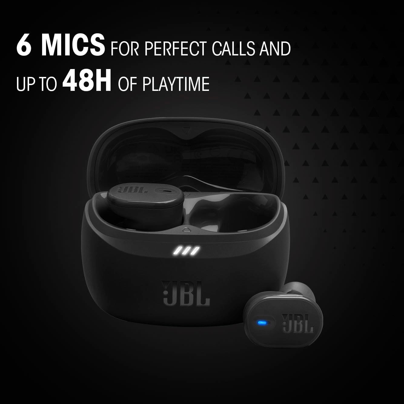 JBL JBLTBUDS2BLKAM-Z Tune Buds 2 Noise Cancelling Earbuds, Black – Refurbished