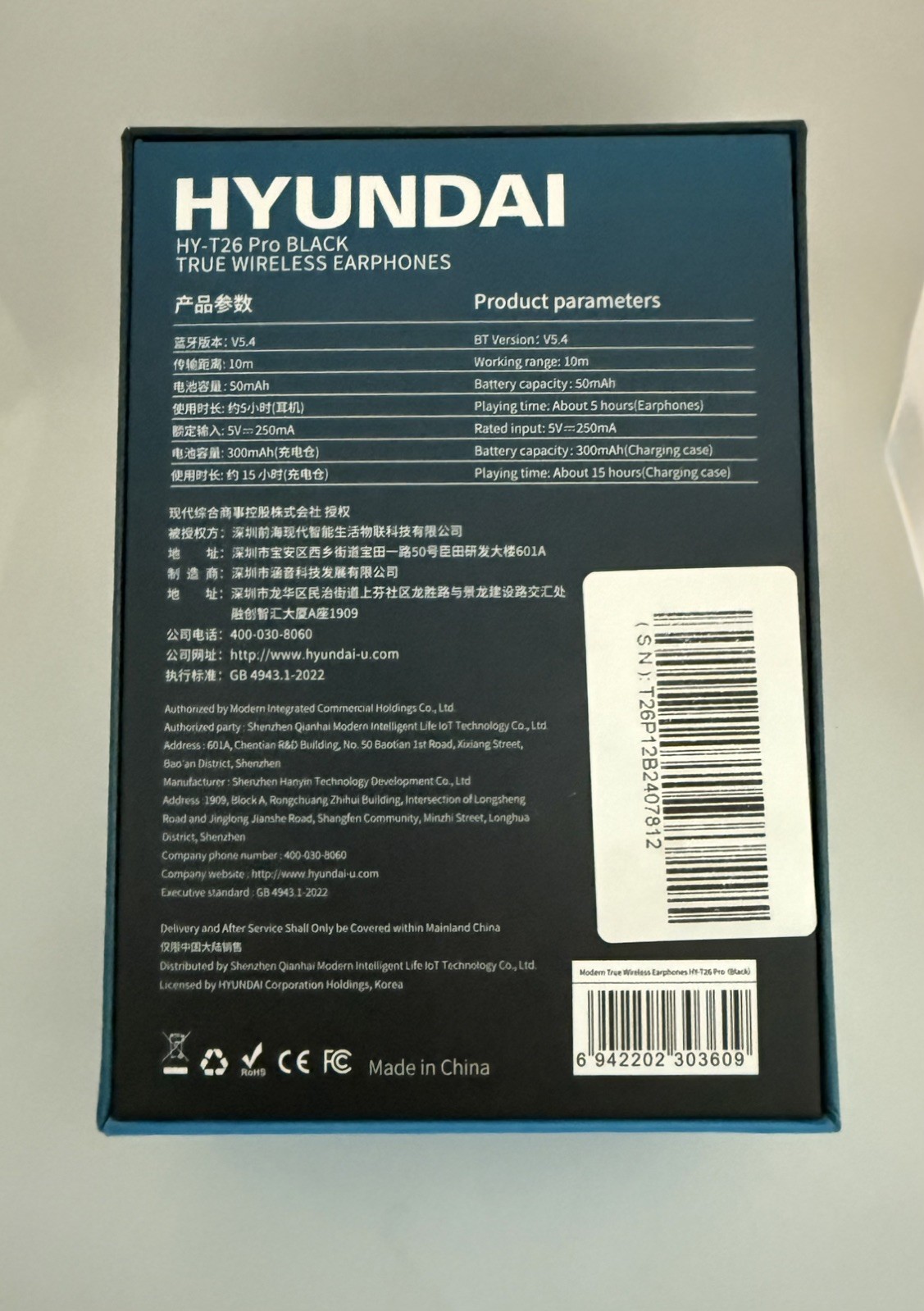 Hyundai HY-T26 Pro Ai Translating, Bluetooth 5.4, OWS Wireless Headphones, Black