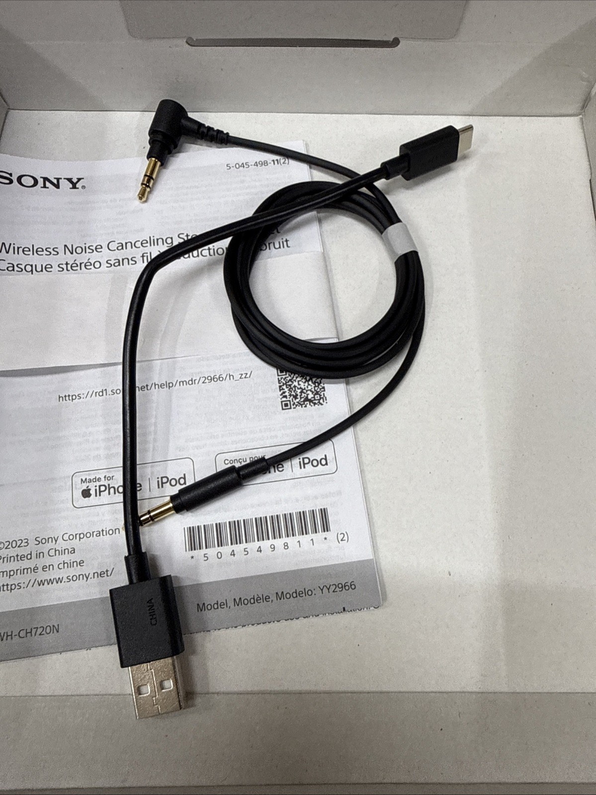 Sony WH-CH720N Wireless Noise Cancelling Headphone, Black – Open Box