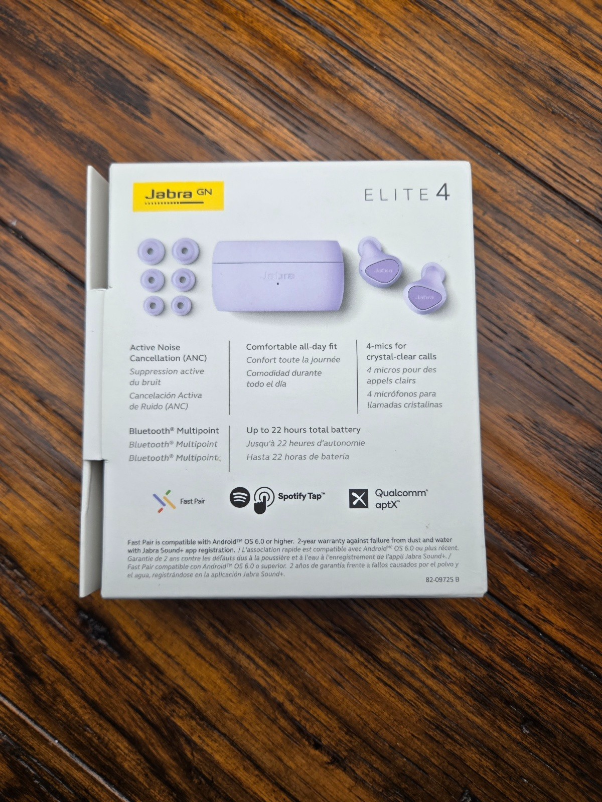 Jabra Elite 4 True Wireless In-Ear Active Noise Cancelling Earbuds ANC Lilac