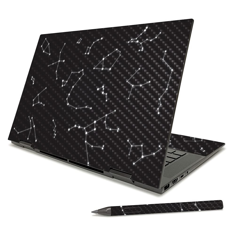 MightySkins Carbon Fiber Skin for HP Envy x360 15″ (2021) – Constellations