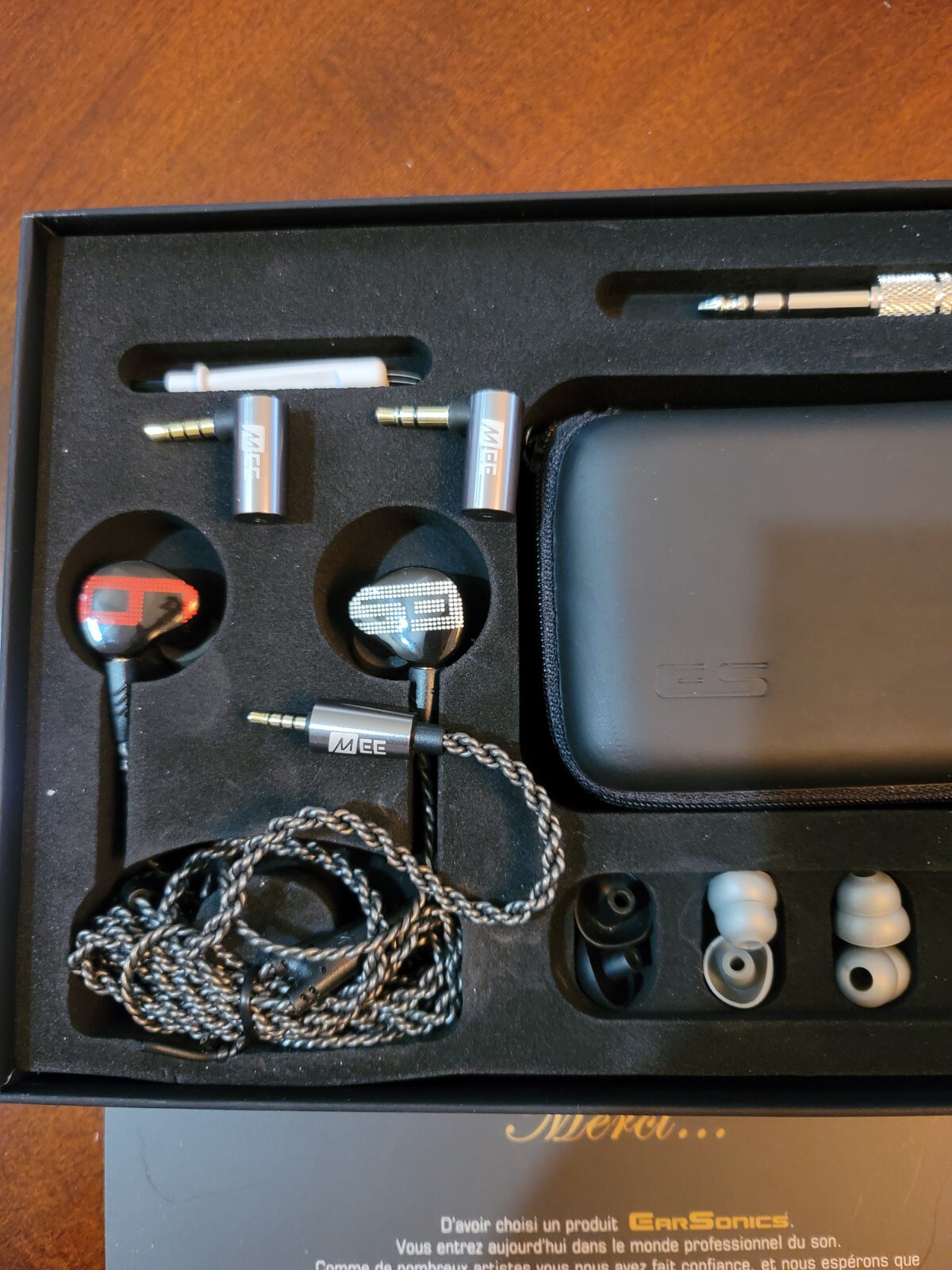 Earphone Model No. S EM9 EARSONICS