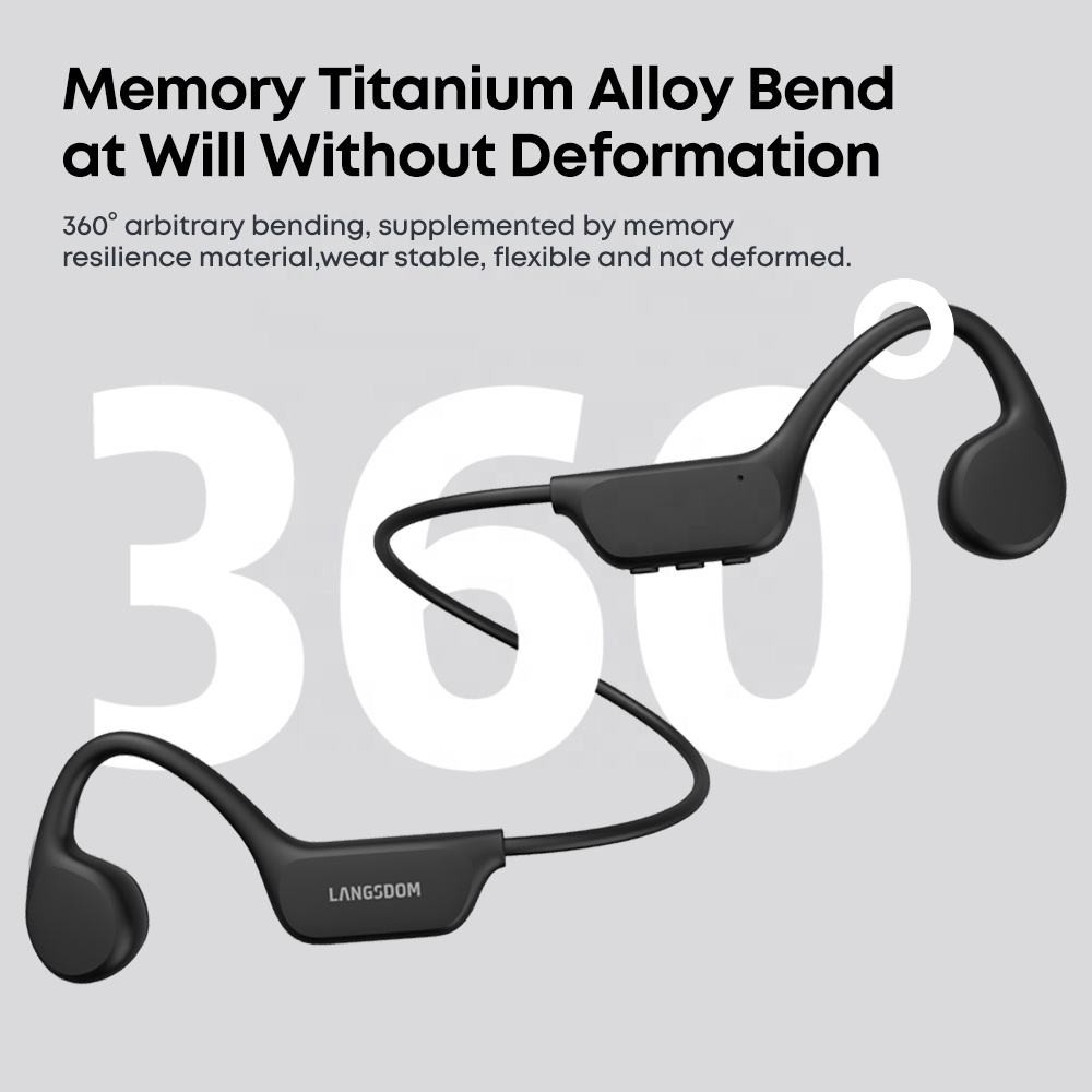 Bone Conduction Headphones Wireless BT 5.4 Open Ear Waterproof Sport