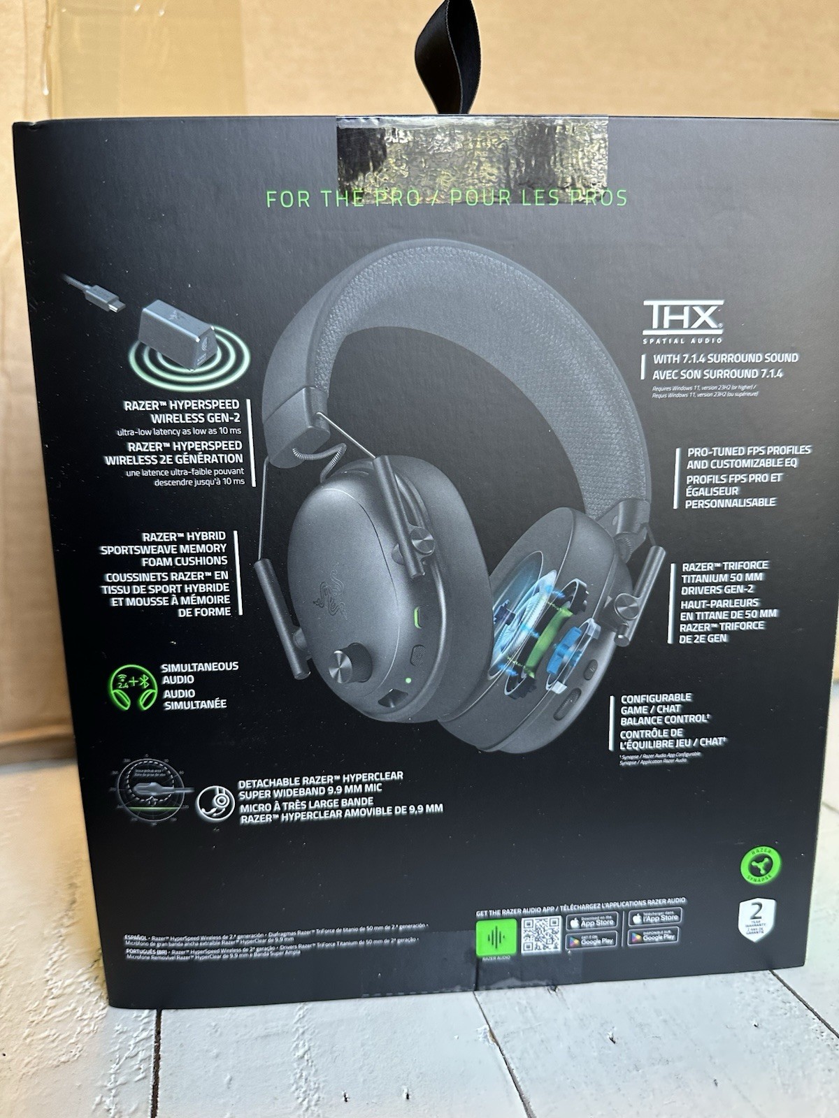 Razer BlackShark V3 Wireless Gaming Headset for PC: 50mm Drivers, Wideband Mic