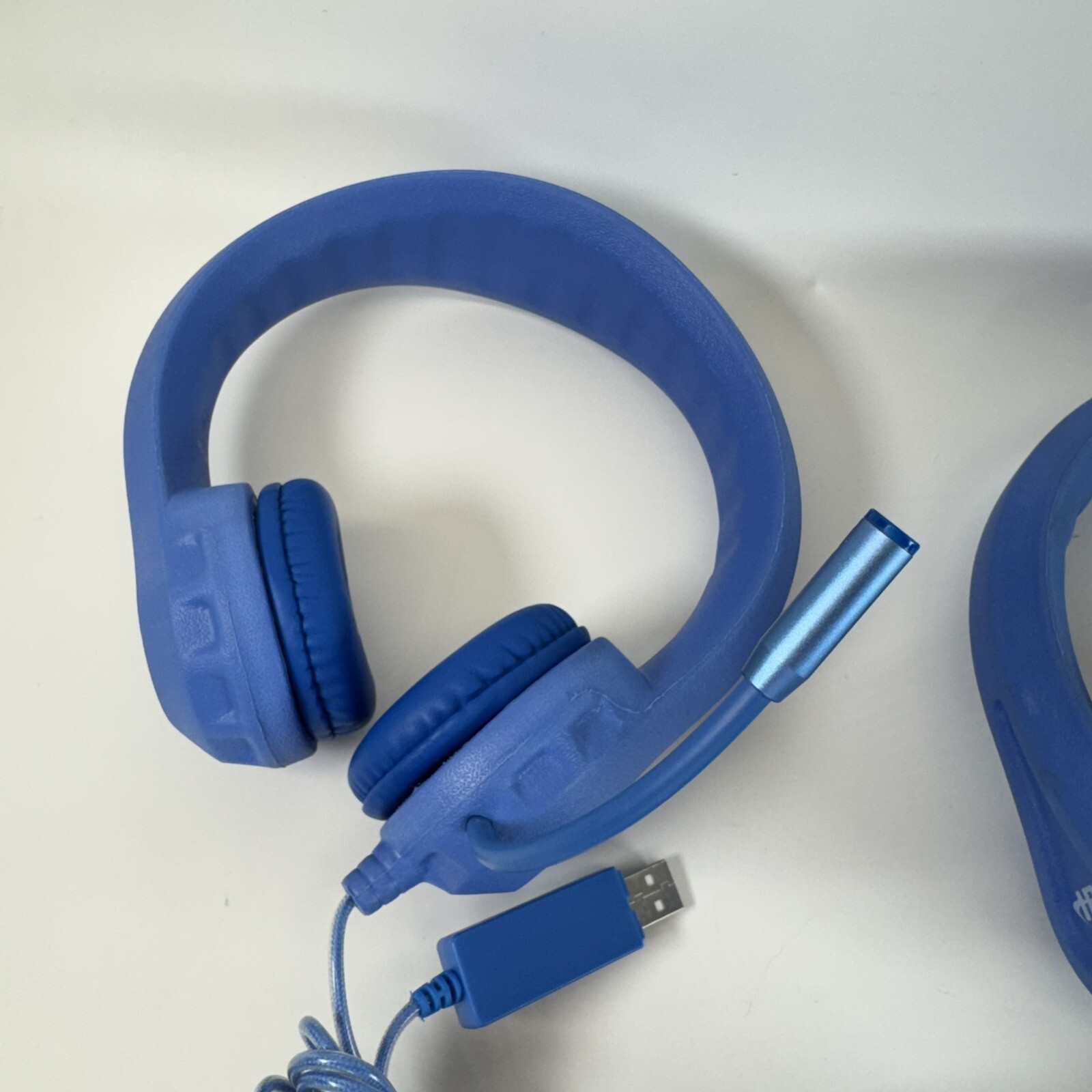 Hamilton Buhl Kids-Blu Flex-Phones Blue Kids Foam Headphones with Mic Lot of 3
