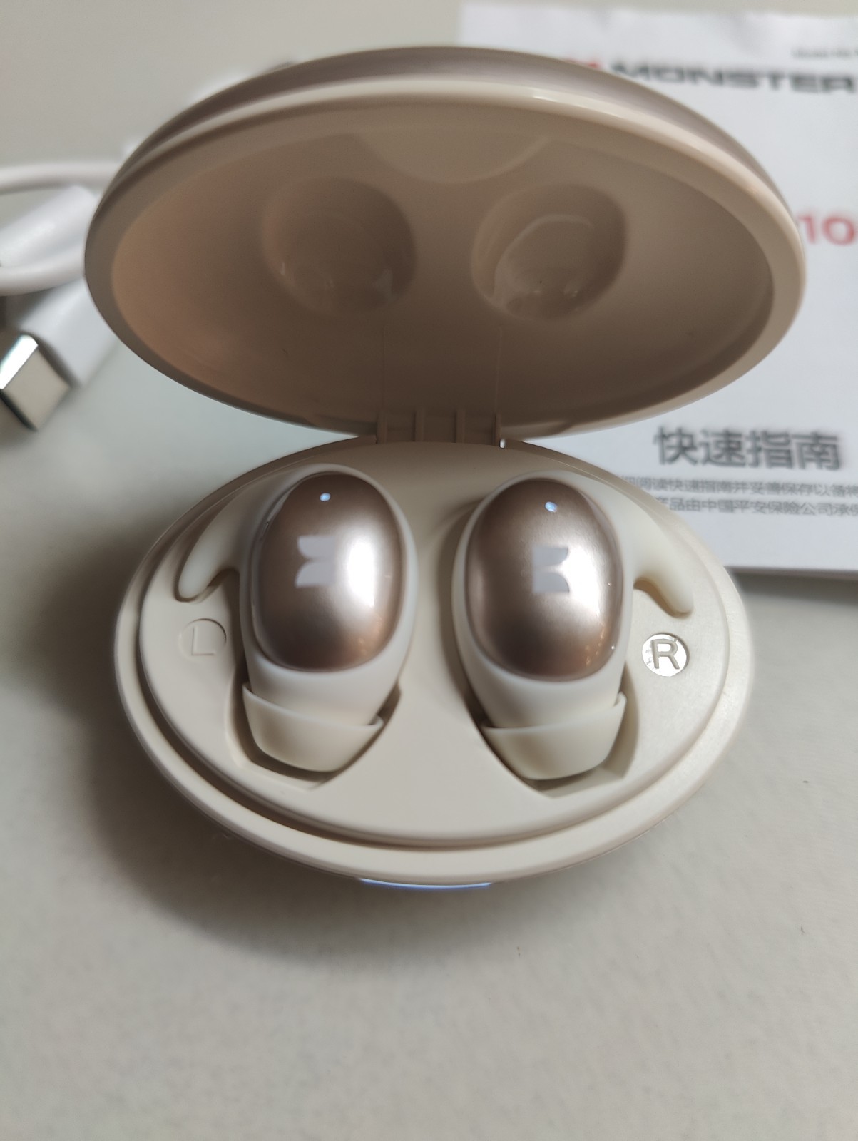 Monster Sleep Ear100 Ear Buds, Mini Sleep Headphones, White