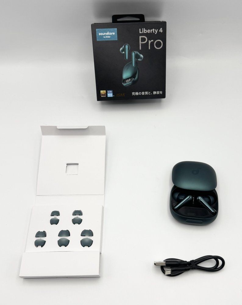 Earphones Anker Soundcore Liberty 4 Pro deep green In-ear type wireles used