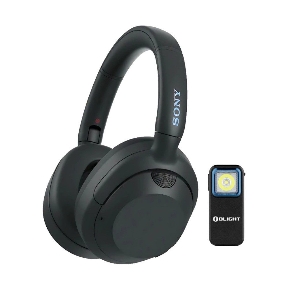 Sony ULT WEAR Wireless Noise Cancelling Headphones (Black) with Clip-On Light