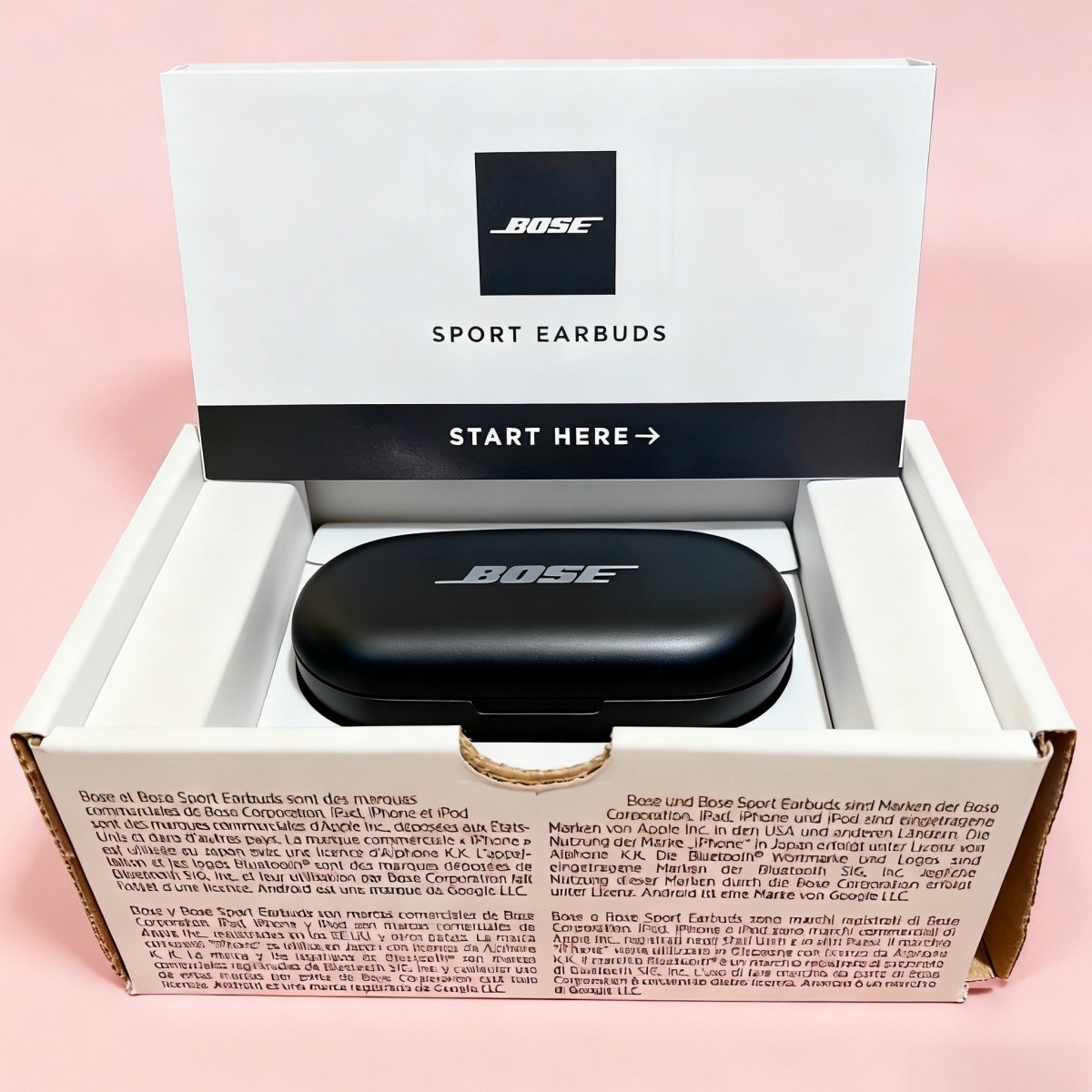 Bose Sport Earbuds Wireless Earphones Bluetooth Headphones In-Ear Earbuds Black