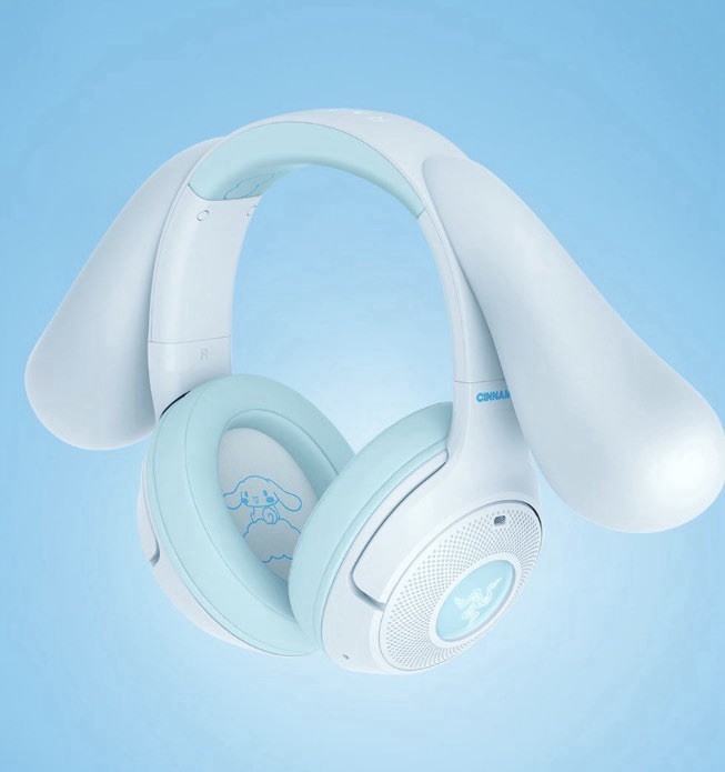 Razer X Cinnamoroll kraken kitty V2 BT Wireless Bluetooth Headset With Ears RARE