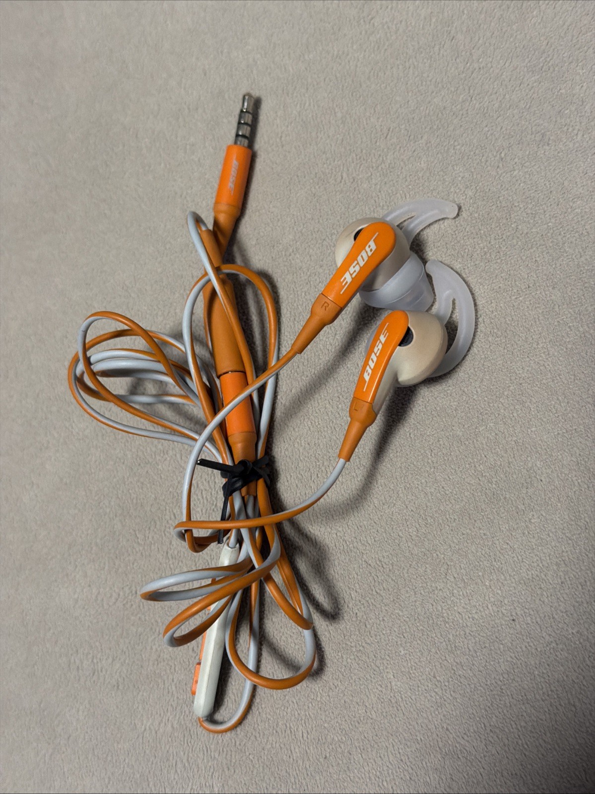 Bose SIE2i Sport Headphones Wired Earbuds Orange 3.5mm w/ Extension Cable