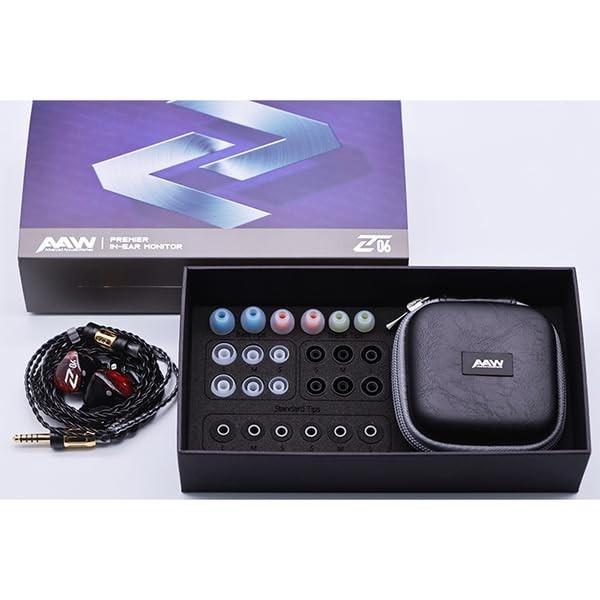 Hybrid IEM AAW Z06 4.4mm Balanced Wired Earphones Bass Audiophile