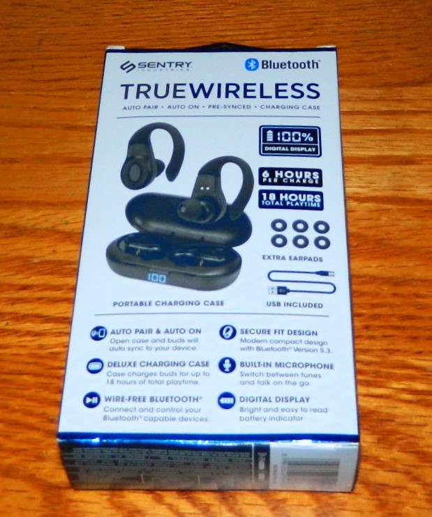 Sentry BT998 True Wireless Bluetooth Earhooks Earbuds New Sealed