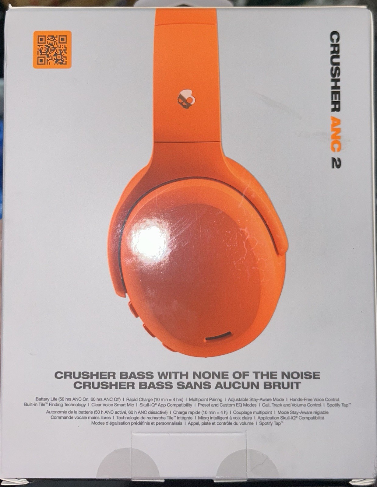 Skullcandy Crusher ANC 2 Hazard Bluetooth Headphones Hazard Orange New Sealed