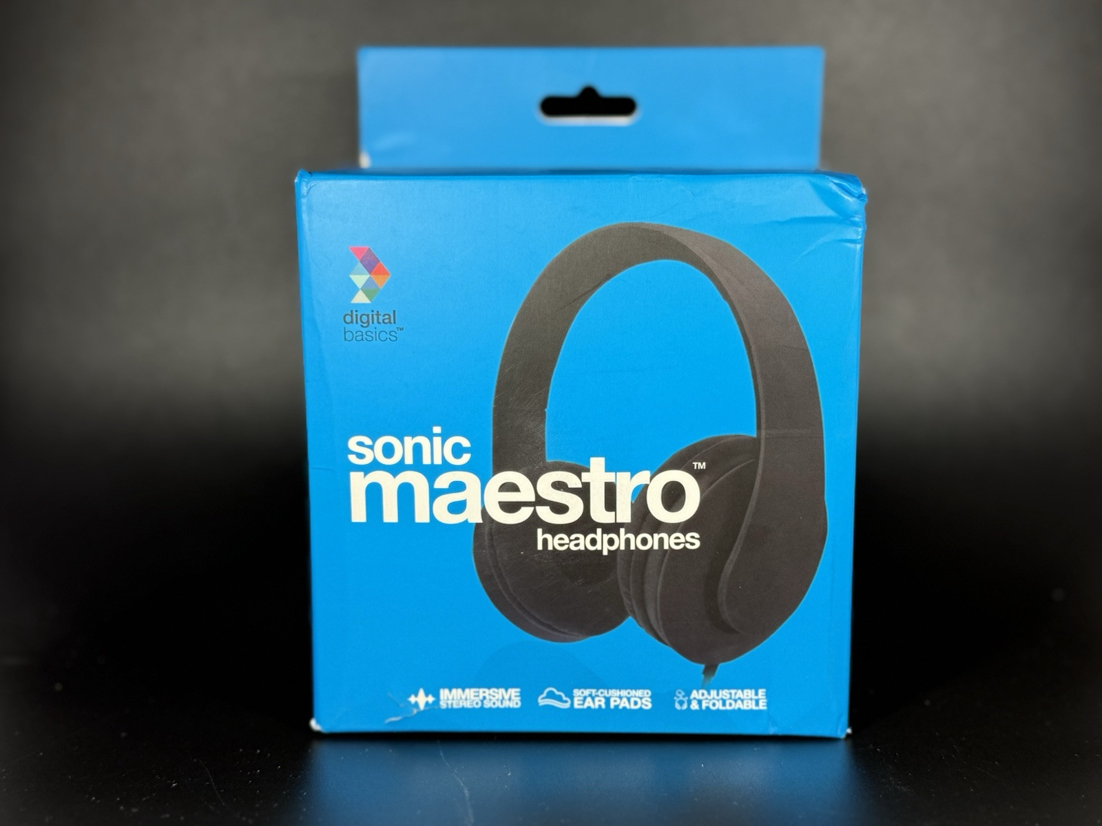 Sonic Maestro Headphones – Digital Basics Brand – Cushioned – Navy Blue NEW !