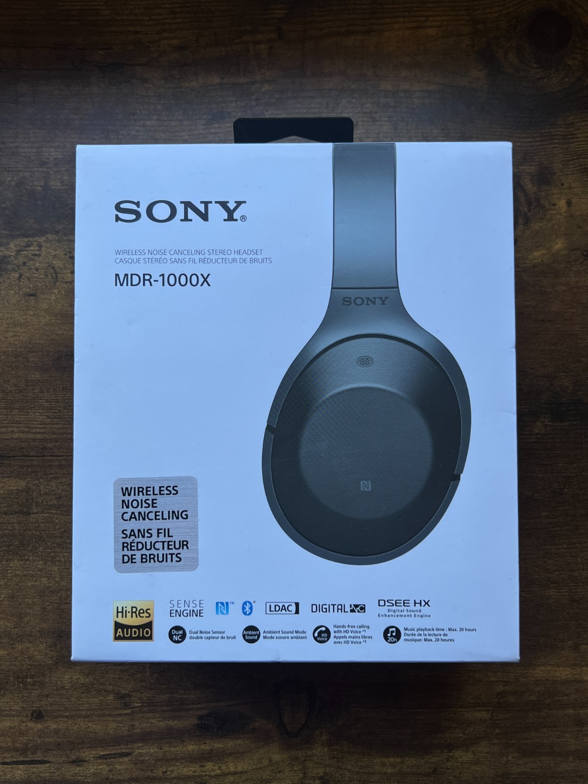 Sony MDR-1000X Wireless Noise Canceling Stereo Over Ear Black Headset Headphones
