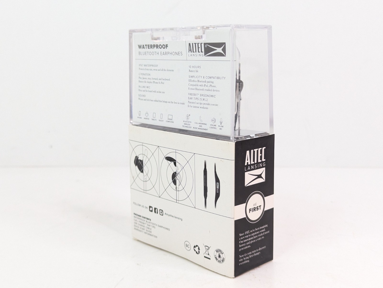 Altec Lansing Bluetooth Waterproof Sweatproof IPX7 10 Hours Playtime New