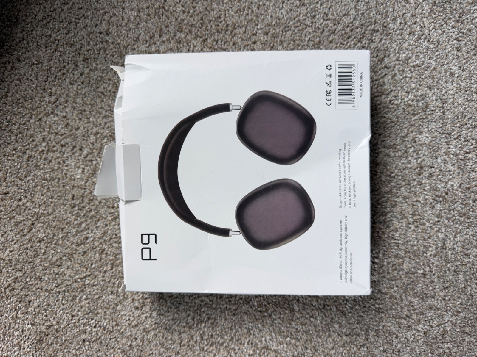 P9 Pro Max Wireless Bluetooth Headphones Black