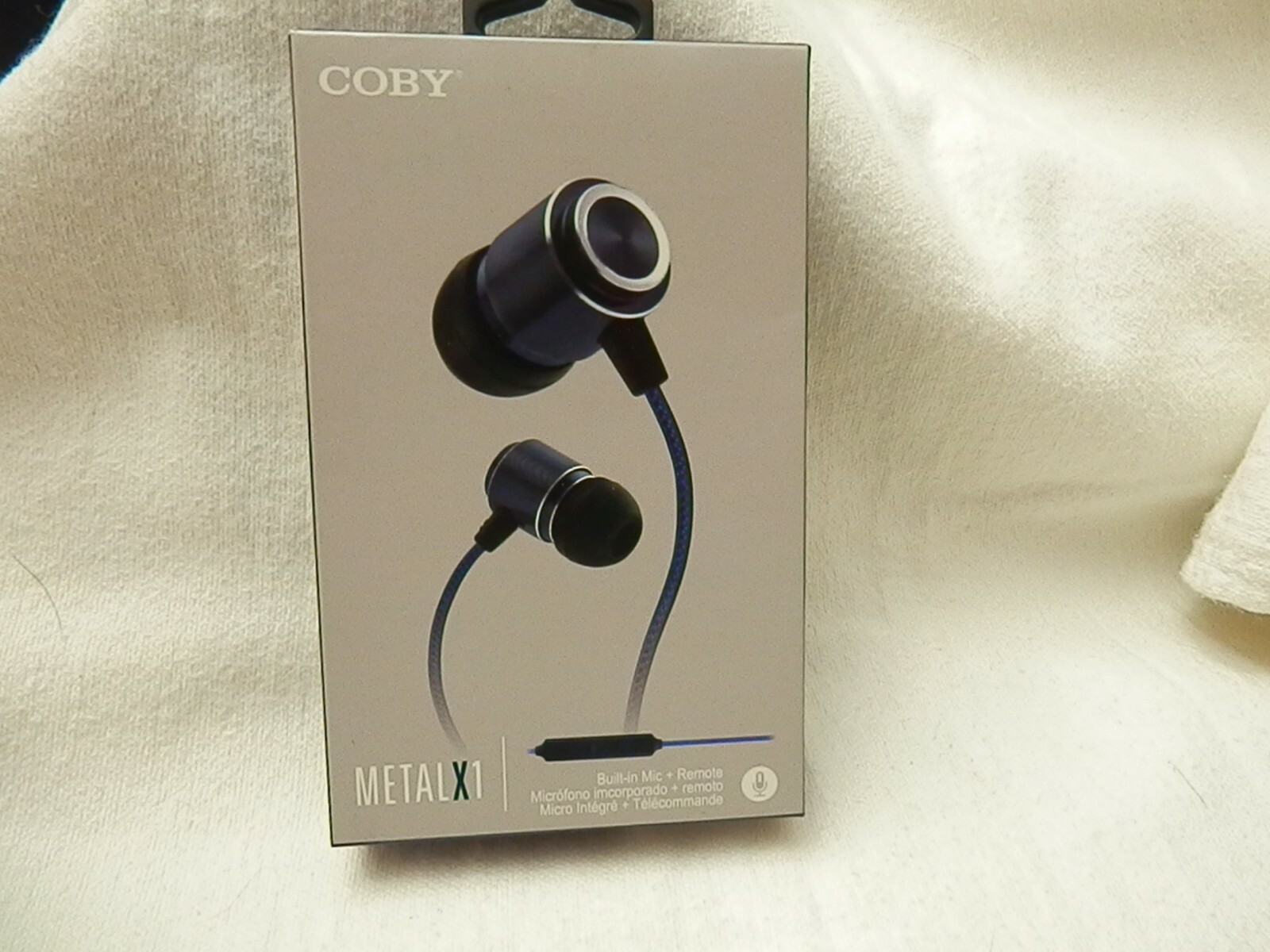 COBY Metal X1 CVE-201-Coby Tangle Free Stereo Earbuds With Mic Assorted Colors