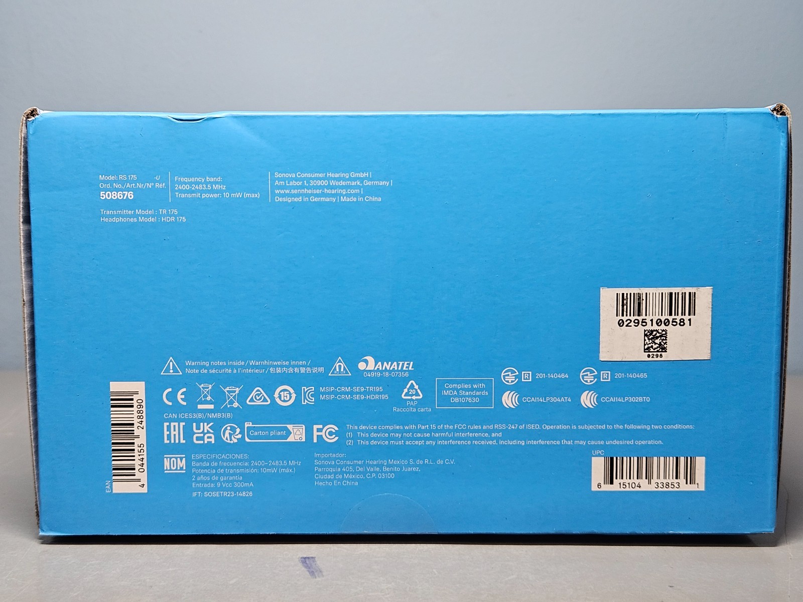 Sennehiser RS 175 Digital TV Headphones Wireless Noise Blocking – New & Sealed